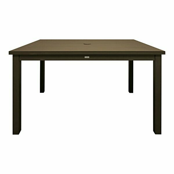 Grosfillex Sigma 48'' Fusion Bronze Aluminum Dining Table 383US929599